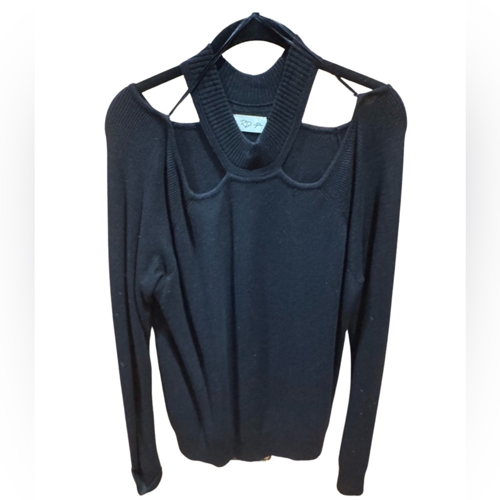 RD Style Black Cutout Sweater